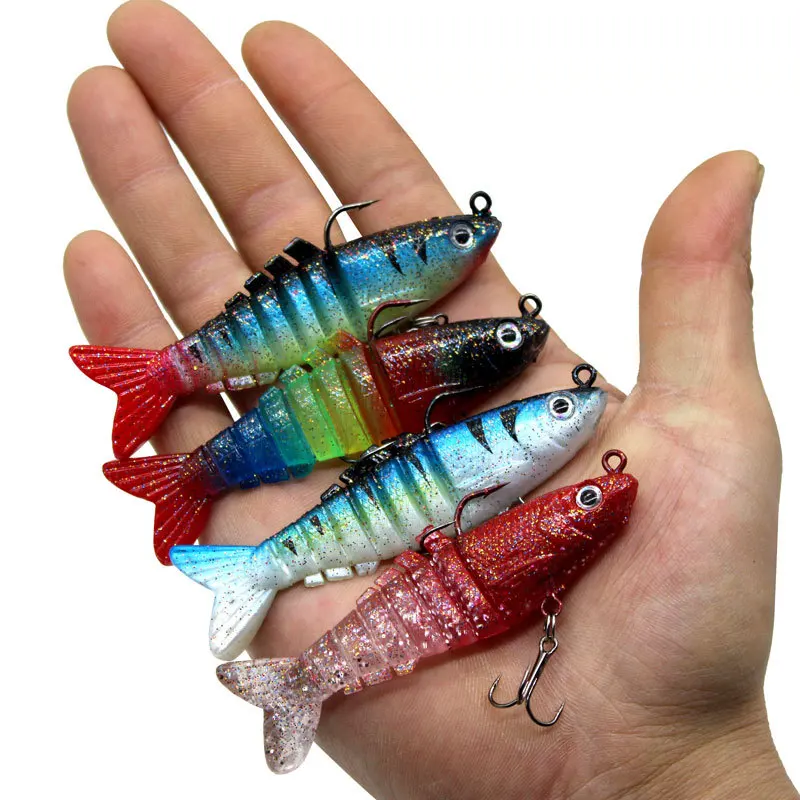 

1pcs New Artificial Fishing Lure 9cm/16g Sinking Soft Lures Minnow Fake Bait Multi-Section Baits Wobbler Swimbait Fishing Tackle