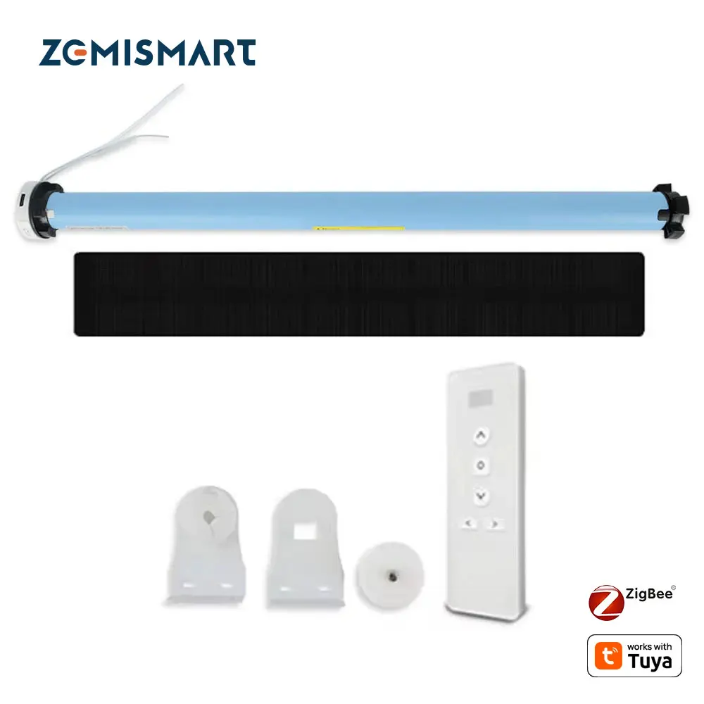 Фото Мотор для умных рулонных штор Zemismart Zigbee со встроенным аккумулятором, для труб 37/38 мм, совместим с Tuya ZM25EL №2