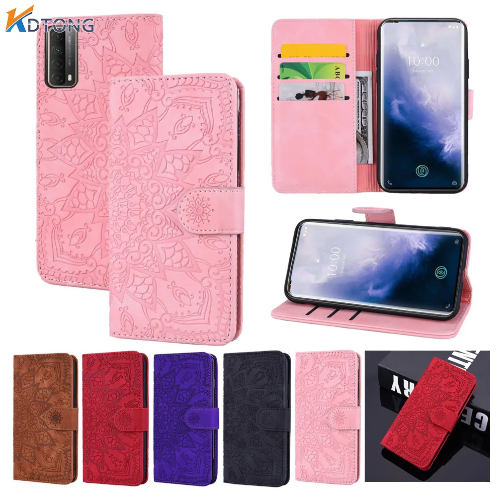 

Embossed Flip Leather Wallet Cases for Huawei P40 Lite E P Smart 2021 P30 Mate 20 30 Pro Y7A Y7P Y5P Y6P Card Holder Phone Cover