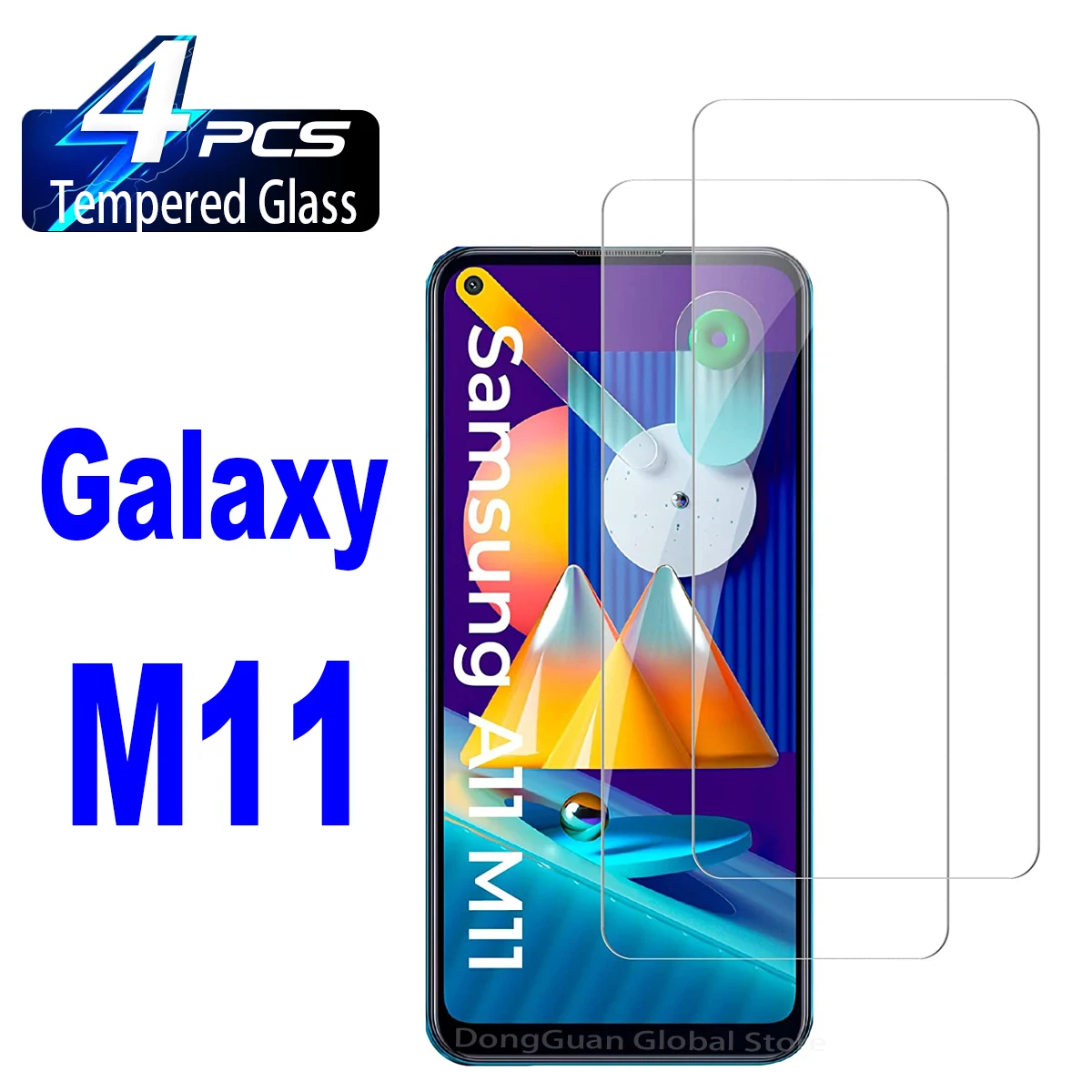 

2/4Pcs Tempered Glass For Samsung Galaxy M11 Screen Protector Glass Film