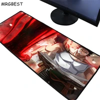 mrgbest black clover anime large mouse pad gamer computer mousepad anti slip natural rubber gaming mouse mat xxl 90x4080x30mm