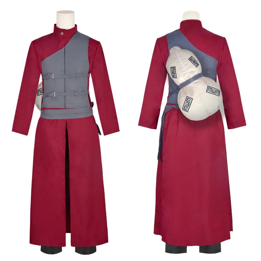 New 2025 Anime Ninja Gaara Cosplay Costume Adult Men Clothes Pants Set Uniform Halloween Party Role Play Outfit