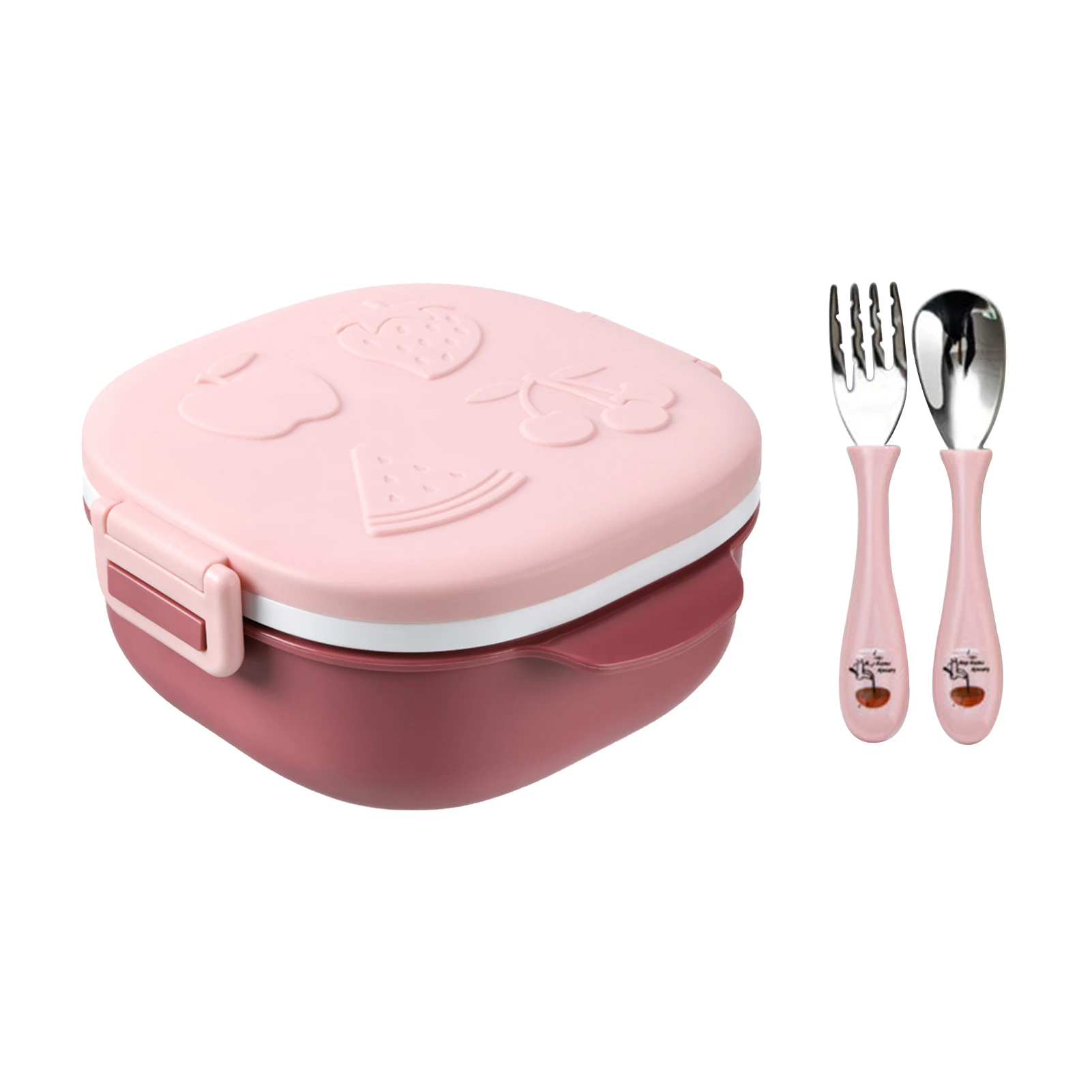 

Leak Proof Kitchen Spoon Fork Portable Large Capacity Dustproof Home For Kids Adults Bento Lunch Box Stainless Steel Outdoor