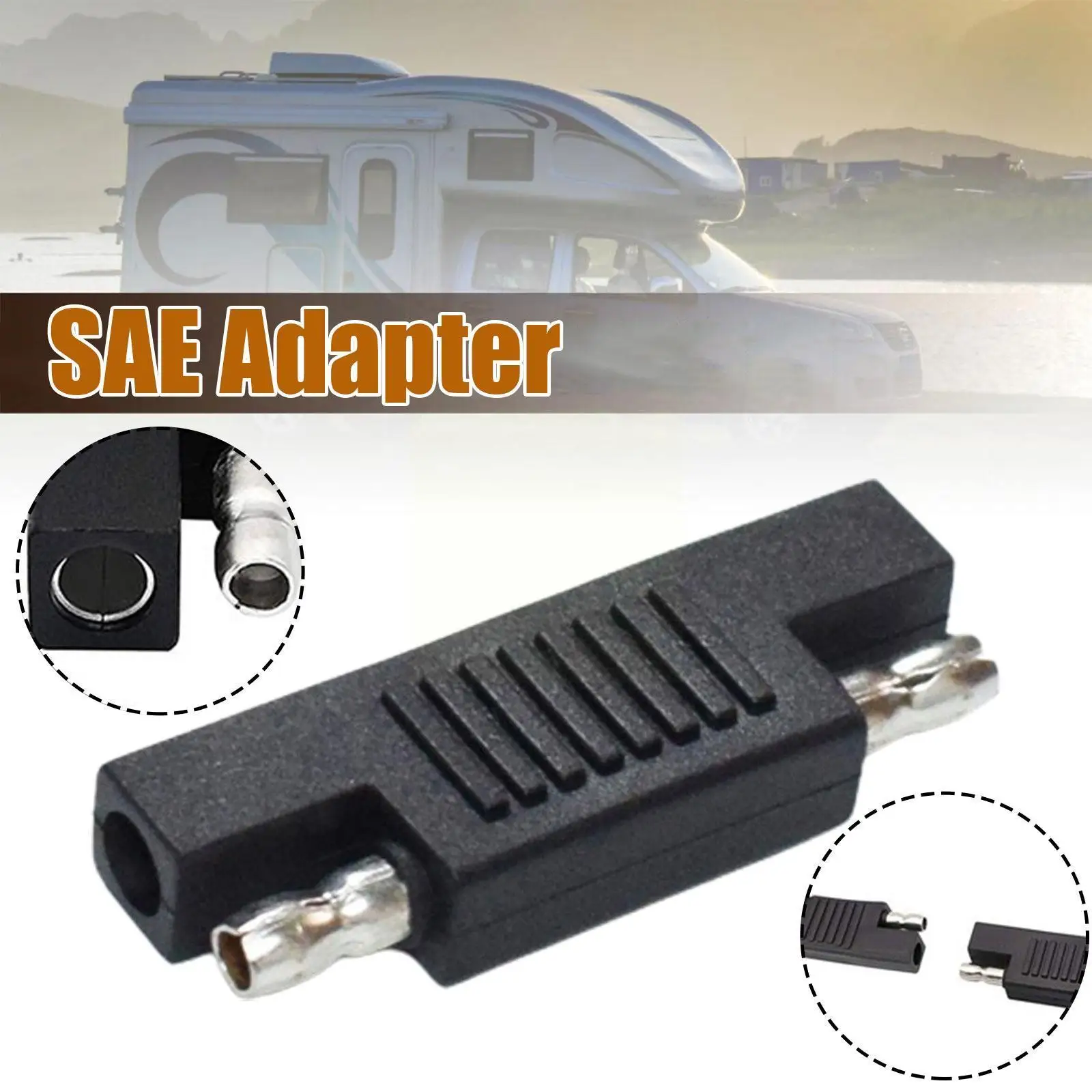 

SAE Adapter Male To Male Photovoltaic Line Connector Adapter Plug Sae Cell Adapter Conversion Connector To Solar F8V3