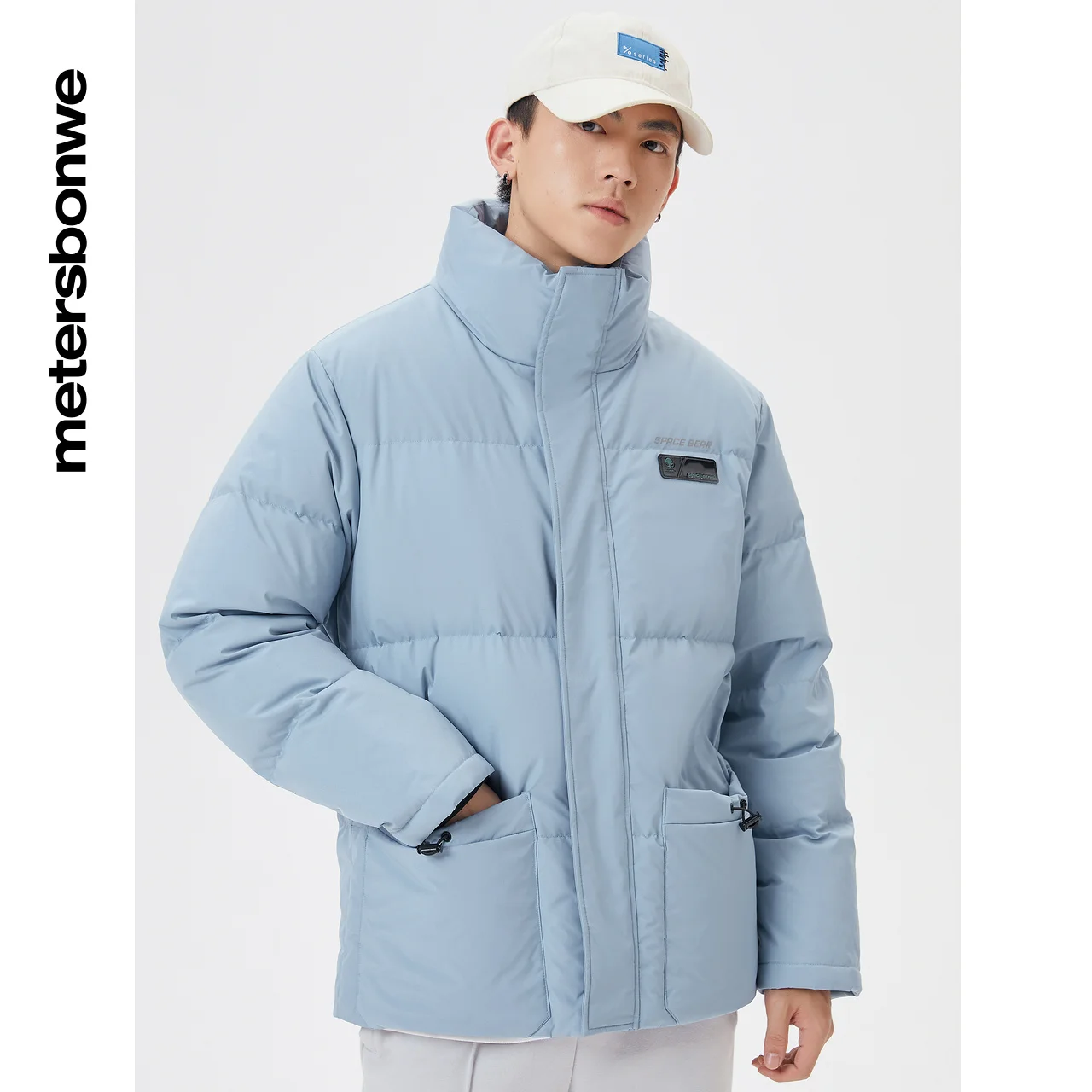 Metersbonwe Stand Collar Thick Short Down Jacket For Men 80%Duck Down Casual Pocket Datail Warm Wear Loose Male Winter Down Coat