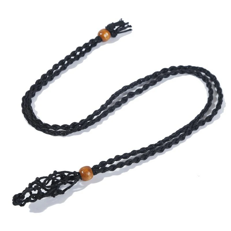 

Necklace Cord Empty Stone Holder Empty Necklace Holder Quartz Crystal Stone Necklace Cord Adjustable Cord Fish Netted Necklace