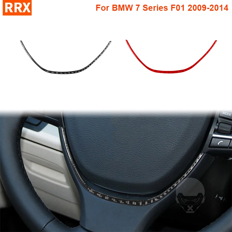 

Декоративная полоса на руль для подбородка, наклейка из настоящего углеродного волокна, Обложка для BMW 7 серии F01 2009-2014, аксессуары для интерьера автомобиля