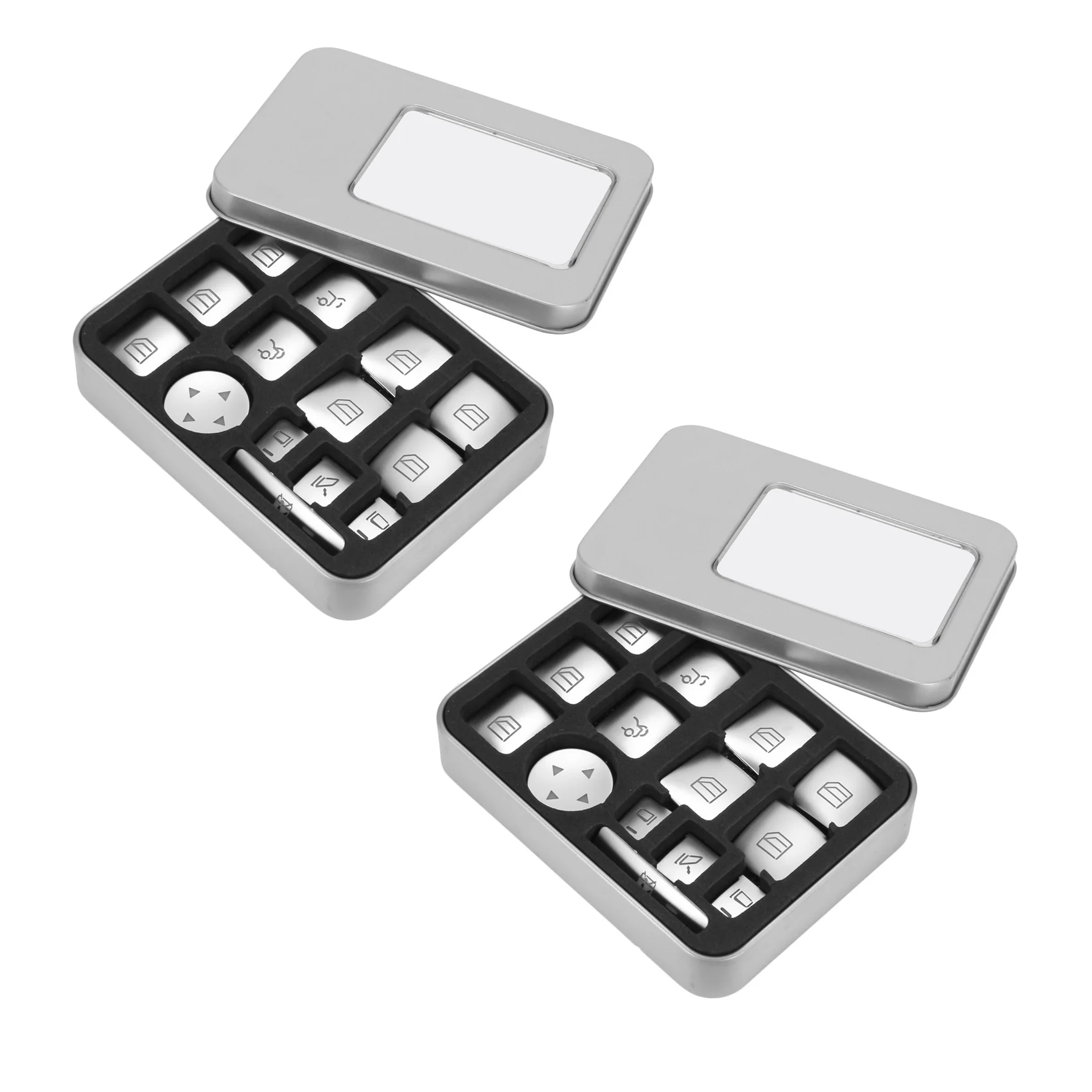 

28X Car Window Glass Lift Button Sticker for Mercedes Benz B C E Gla Cla Glk Gl Ml Gle Class