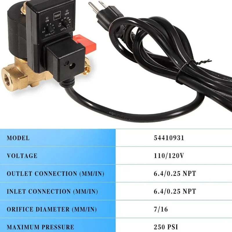 Замена ChuangQian для электронного сливного клапана Ingersoll Rand Edv200 1/4 дюйма NPT 110/120 В