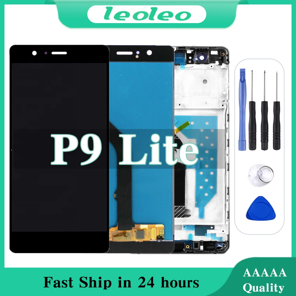 5.2“ For Huawei P9 Lite Lcd Touch Screen Digitizer Assembly Replacement VNS-L21 Display Free Shipping With Frame