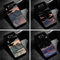 hand painting landscape for xiaomi poco x3 pro nfc x3 gt phone case funda coque carcasa back silicone cover soft