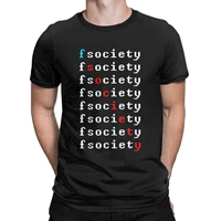 fsociety mixed diagonal t shirt for men funny tees short sleeve round neck t shirts 100 cotton summer clothing
