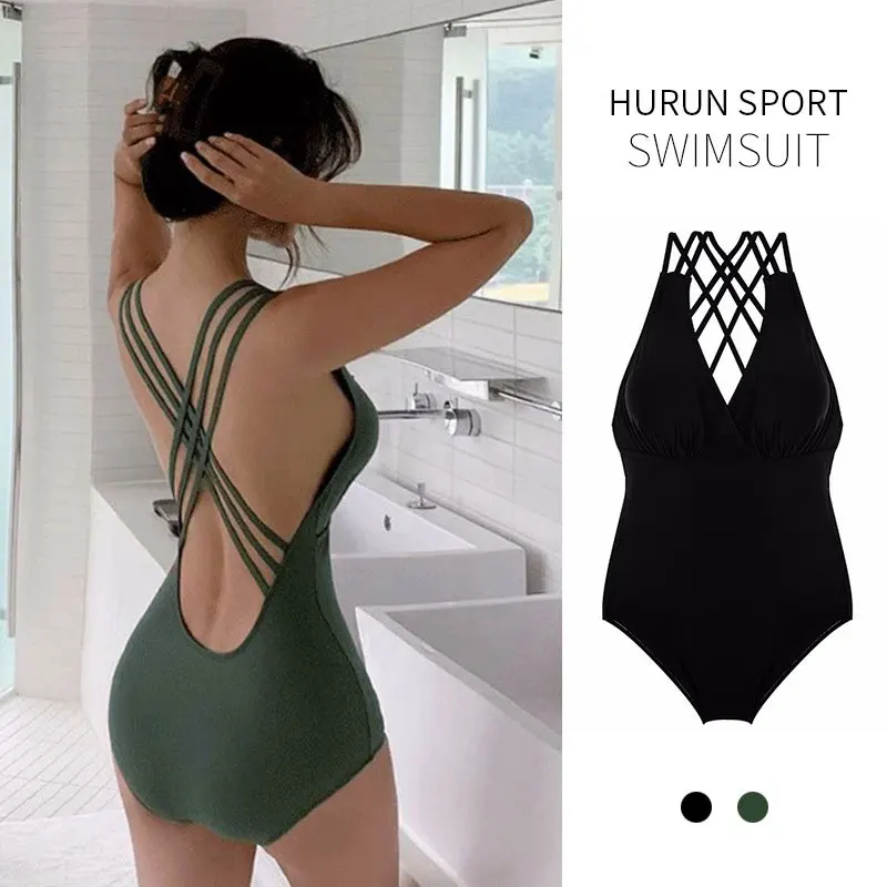 Женский слитный купальник из полиэстера