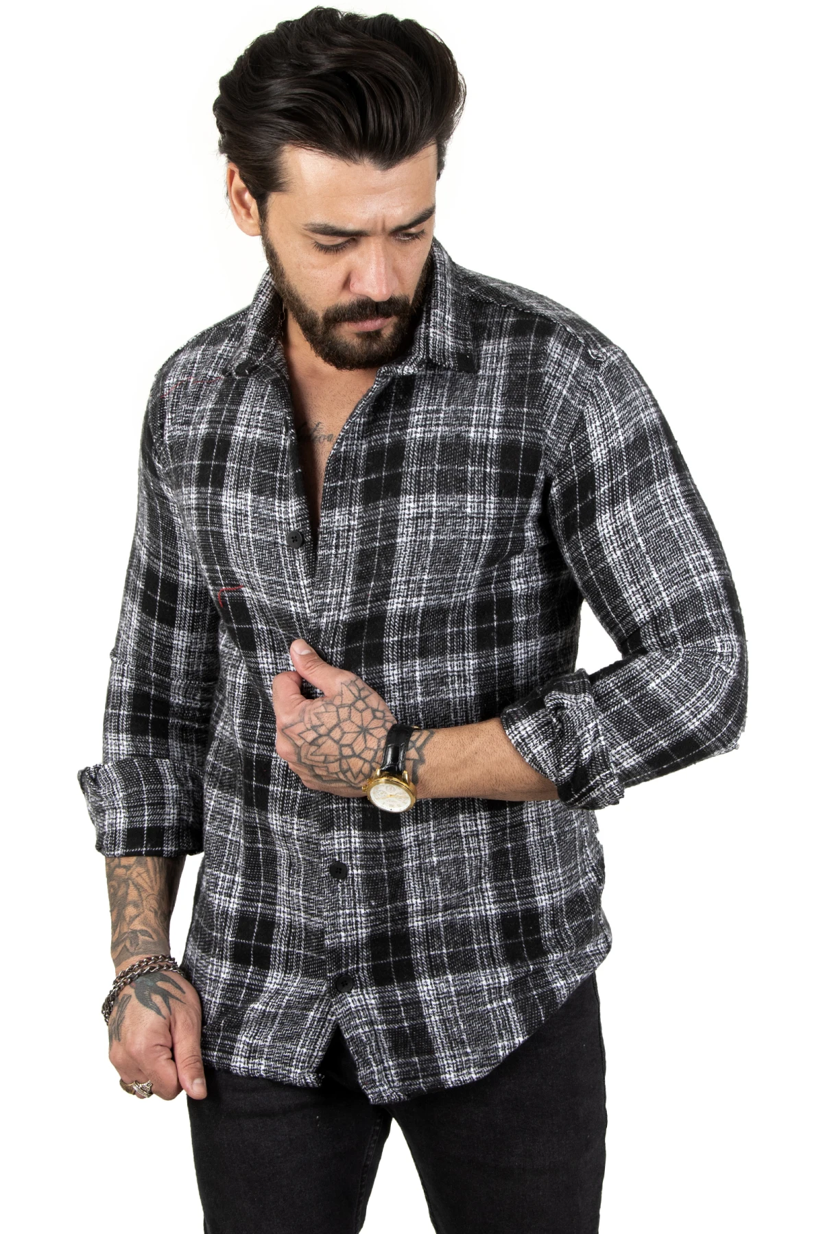 

DeepSEA Plaid Patterned Narrow Cut Lumberjack Men Shirt 2201870