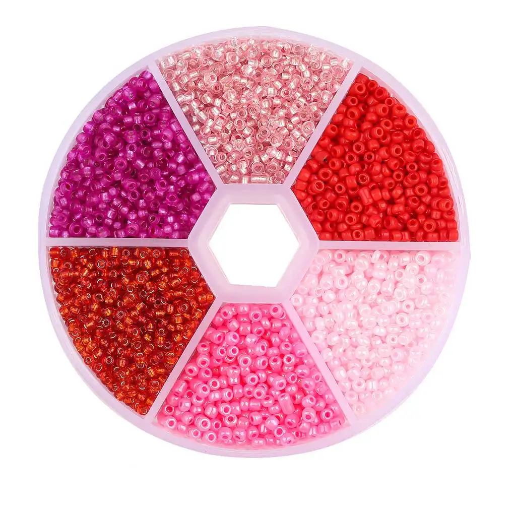 

2mm Round Glass Mixed Spacer Beads Needlework Loose Bead Box Jewelry Making DIY Bracelets Necklace Earring Bag Shoes