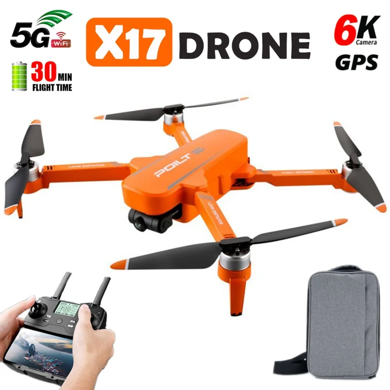 

2023 JJRC X17 RC Drone Foldable Quadcopter FPV 5G WiFi GPS Positioning 6K Dual HD Camera Brushless Motor Drones Headless Mode