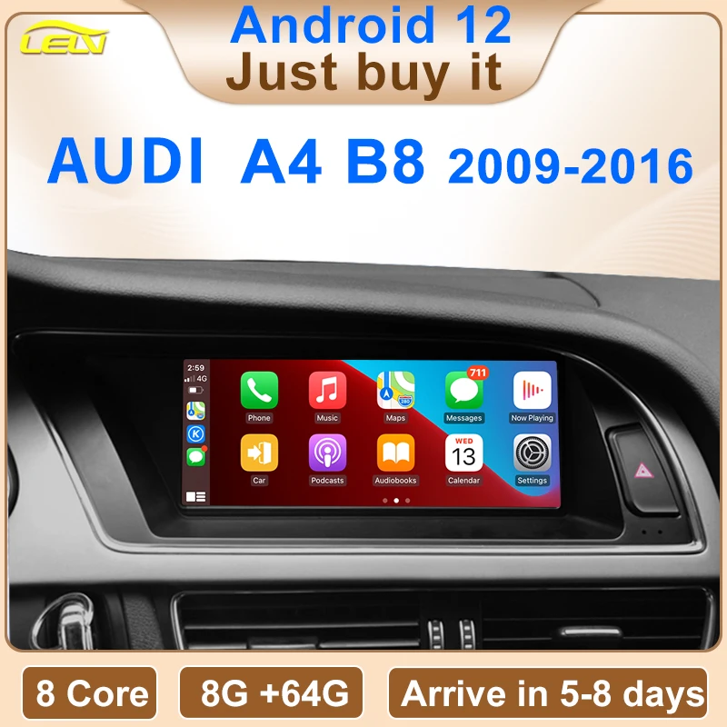 Factory Price 8.8inch HD Qualcomm 8 Core Android10 Apple Carplay For AUDI A4 A5 B8 Car Intellgent System Central Multimedia