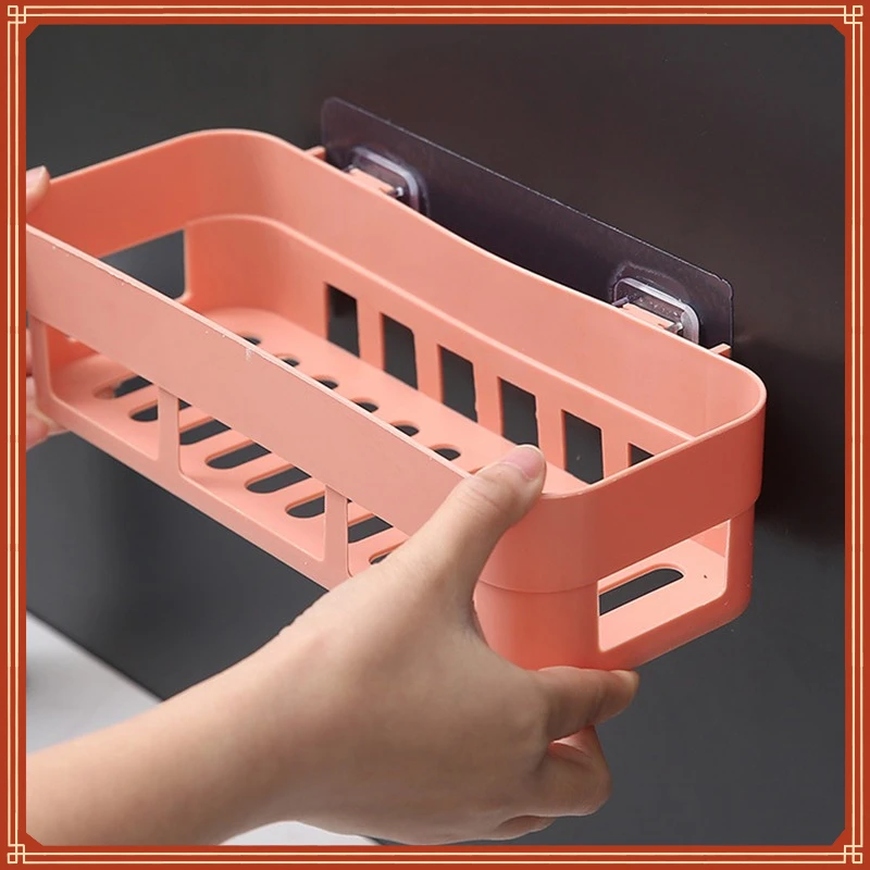 

Shelf Organizer Toilet Adhesive Shampoo Gel Storage Basket Decoration Bathroom Corner Shower Shelf Rack Accessories