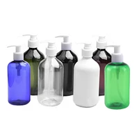 500ml 7 colors available refillable squeeze plastic lotion bottle with white pump sprayer pet plastic portable lotion bottle