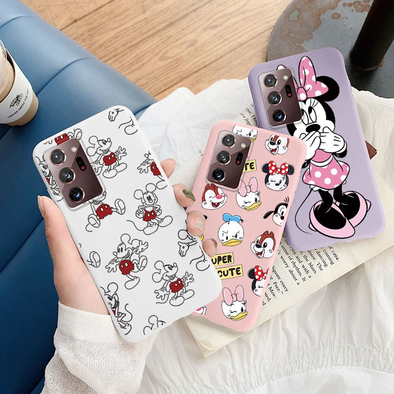 

Disney Mickey Minnie Case For Samsung Galaxy S10 S9 Plus Note 20 Ultra 10 Pro Lite A21 A21s A40 A41 A70 A71 A72 Phone Cover