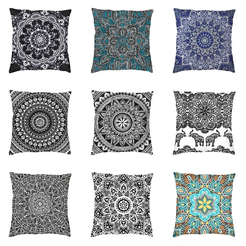 

Lucid Dream Mandala Pillow Cover Home Decor Zen Bohemian Hippie Festival Spiritual Cushions Throw Pillow for Car Printing