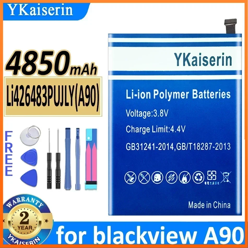 Аккумулятор ykaisсеребрин 4850 мАч Li426483PUJLY (A90) для Blackview A90 A 90 аккумулятор большой