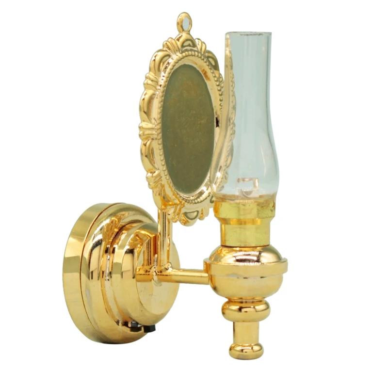 

1:12 Dollhouse Dollhouse Decoration Wall Light Desk Lamp With Switch Miniature LED Lamp