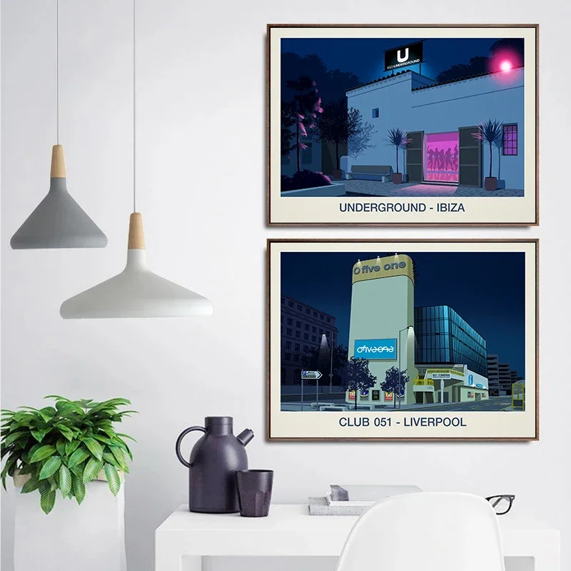 Минималистичный Постер С Принтом На Холсте Парусная Лодка Ibiza Голубой Обезьянкой