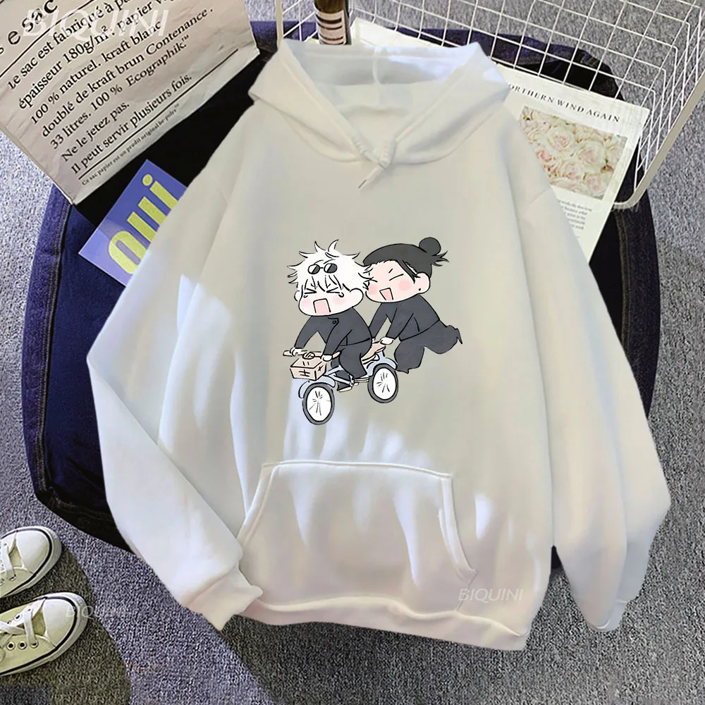 

Jujustu Kaisen Hoodies Style Japanese Anime Cartoon Graphic Women Sweatshirts Autumn/Winter Comfortable Fleece Pullovers Unisex
