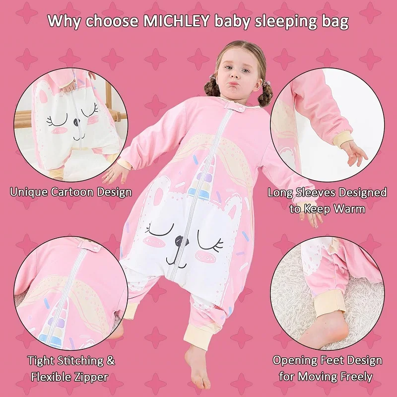MICHLEY Хэллоуин Сова мультфильм спальный мешок пеленальная одежда с длинным