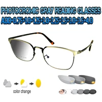 photochromic gray reading glasses cats eyes large size frame ultralight trend high quality fashion ladies women0 75to4 0