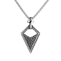 vintage cross triangle mens titanium steel pendant hip hop necklace fashion accessories