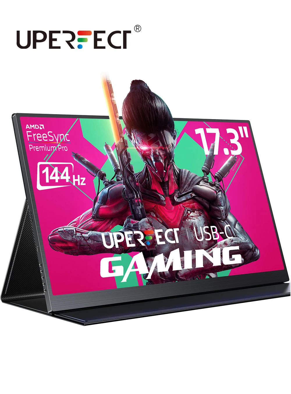 Портативный игровой ноутбук UPERFECT 144, 17,3 дюймов, AMD FreeSync Premium 1080P, HDR, IPS, монитор компьютера с VESA и умными фотографиями