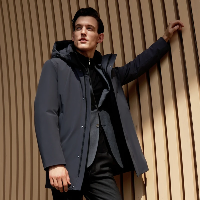 BOSIDENG 90% пуховик мужской зимний съемная шапка костюм ветровка зимняя верхняя