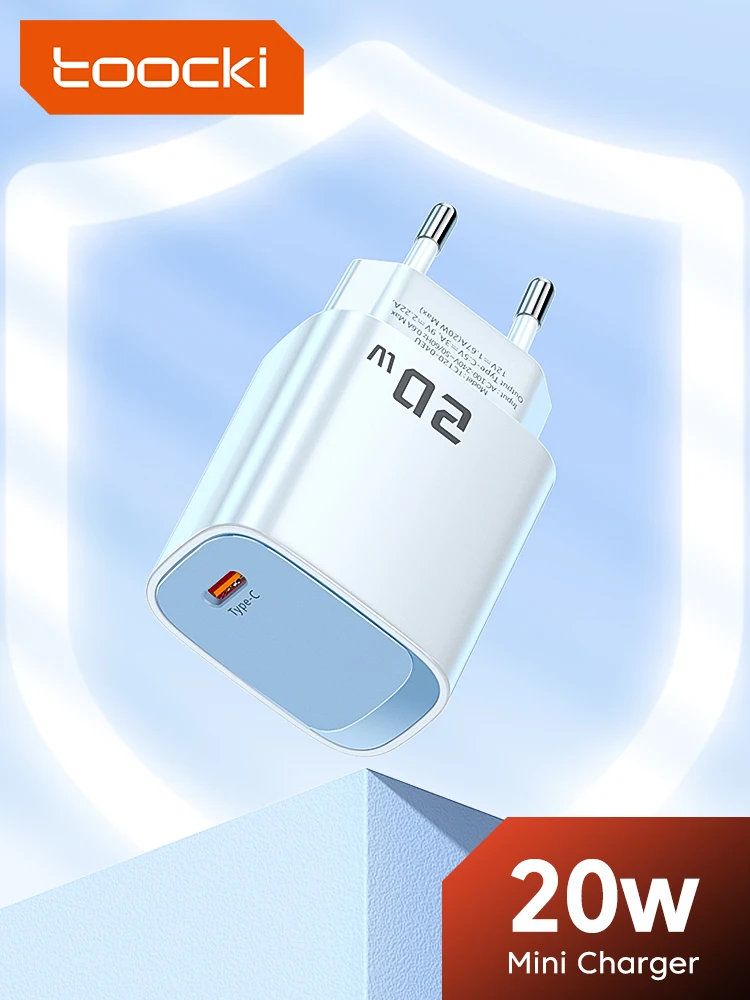 

Toocki PD 20W USB C Charger Quick Charge 3.0 PD3.0 Fast Type C Charger for iPhone 14 13 12 11 Pro Max iPad Portable USBC Charger