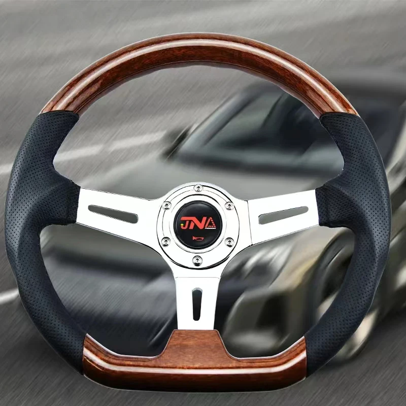 Классический винтажный спортивный деревянный руль 14 дюймов от WORMS кожаный