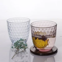 4pcs raindrop cup milk cup household glass water cup set heat resistant juice cup mouthwash cup