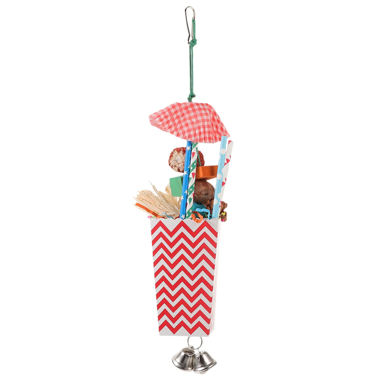 

Toys Funny Bird Wave Parrot Cage Shredding Chewing Wooden Hanging Parakeet Parrots