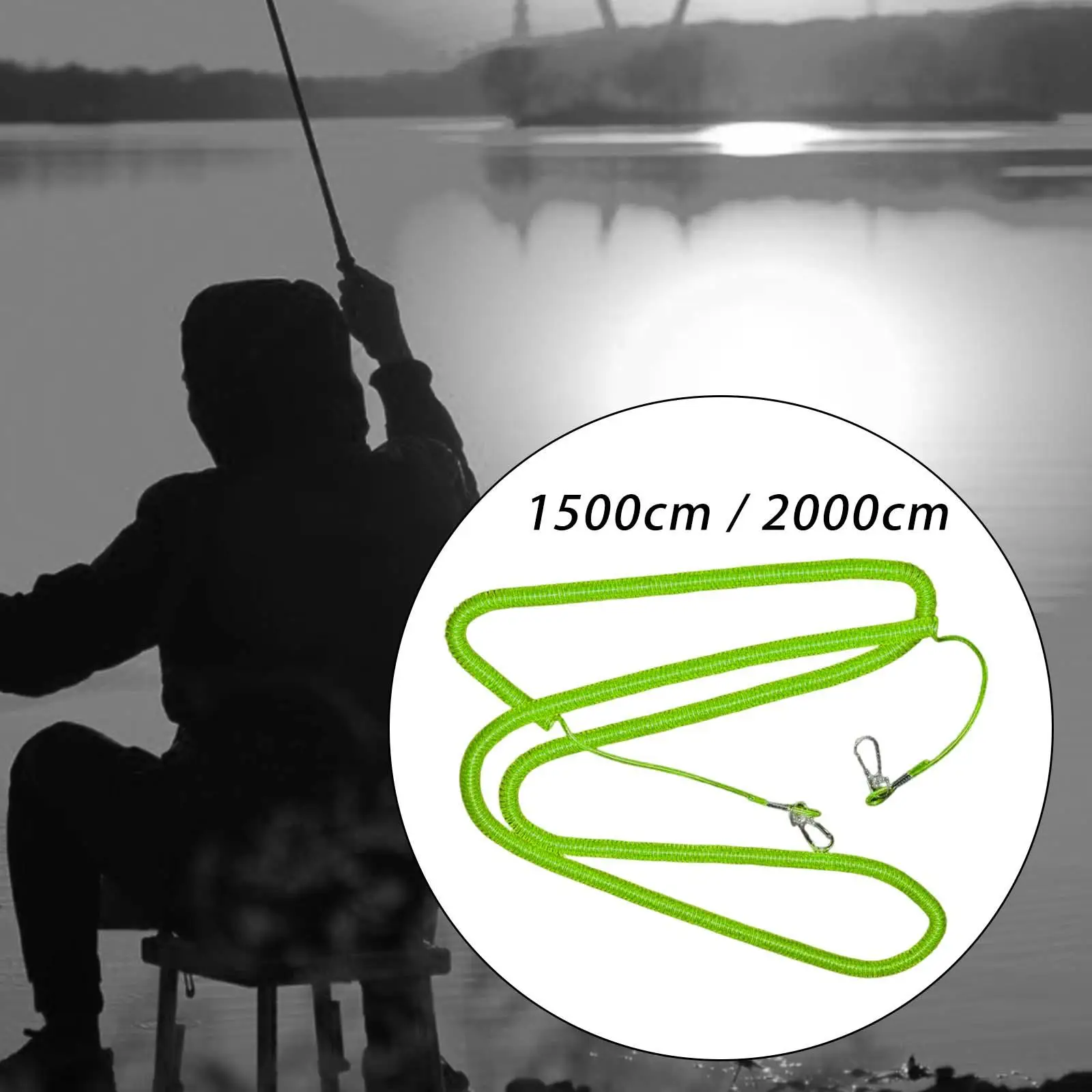 

Fishing Coiled Lanyard Steel Wire Extension Tether Cord with Carabiner