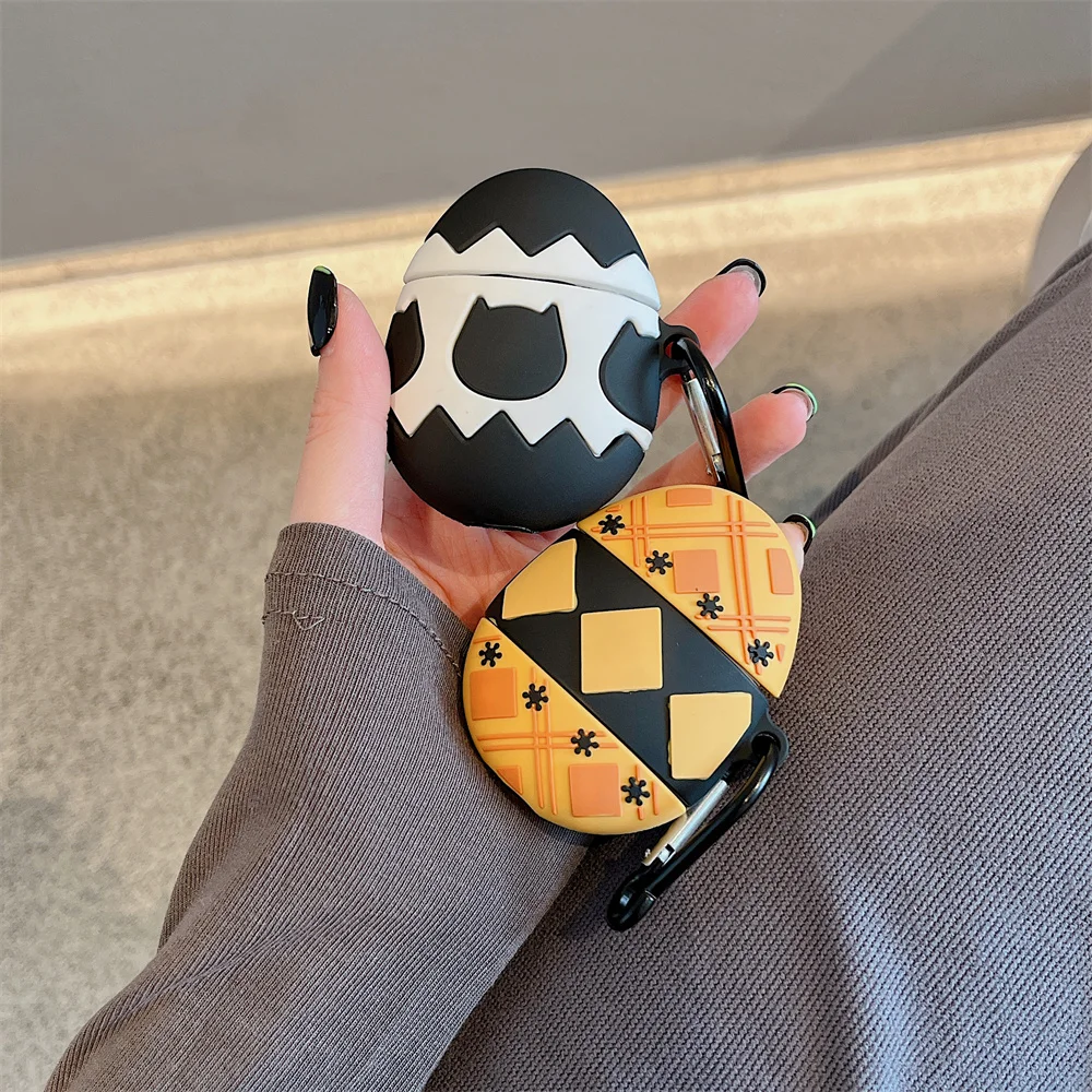

Лидер продаж, чехлы для наушников японского Аниме Shugo Chara для Apple Airpods 1 2, милый мультяшный чехол с яйцом, чехол с крючком