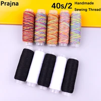 prajna 5pcsset 75m sewing thread colorful black white hand sewing threads home supplies accessories for sewing machines 40s2