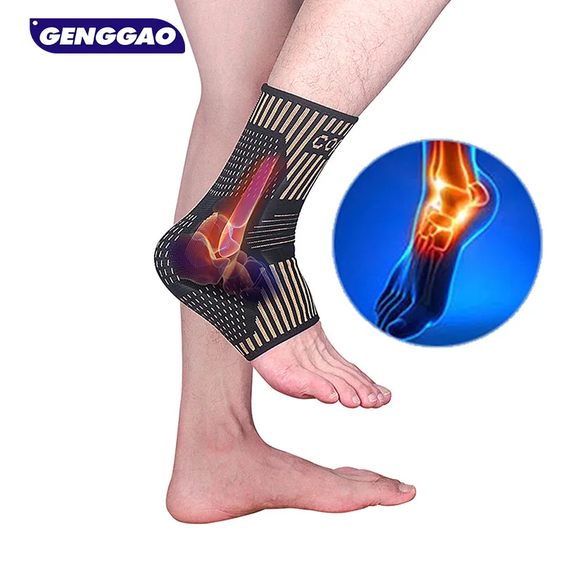 

1Pcs Copper Infused Ankle Braces Foot Support Compression Sleeves for Men Women,Ankle Stabilizer for Fasciitis,Sports Protection