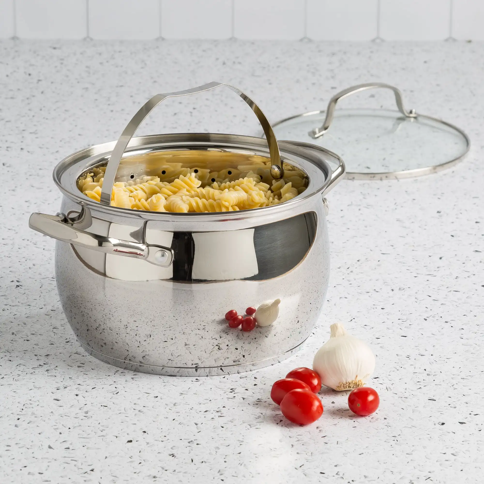 

Вкусный мультигоршок из нержавеющей стали со стеклянной крышкой, 4 кварта