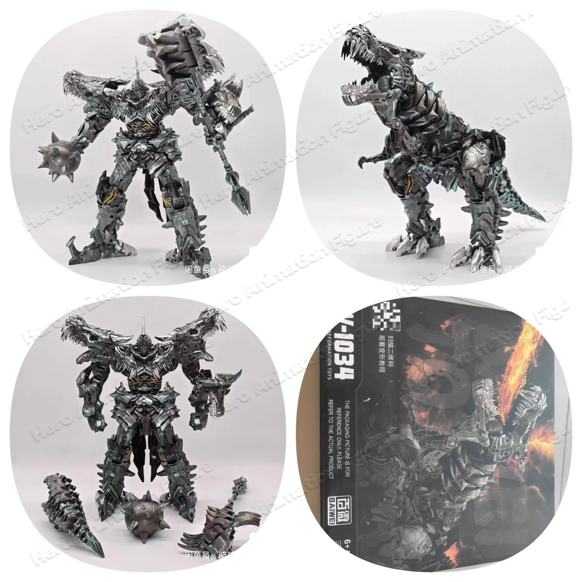 Фото В наличии BAIWEI TW1034 Transformation TW-1034 Grimlock Dinobot 23см KO SS07 Фигурка динозавра-лидера Робот-игрушка №1