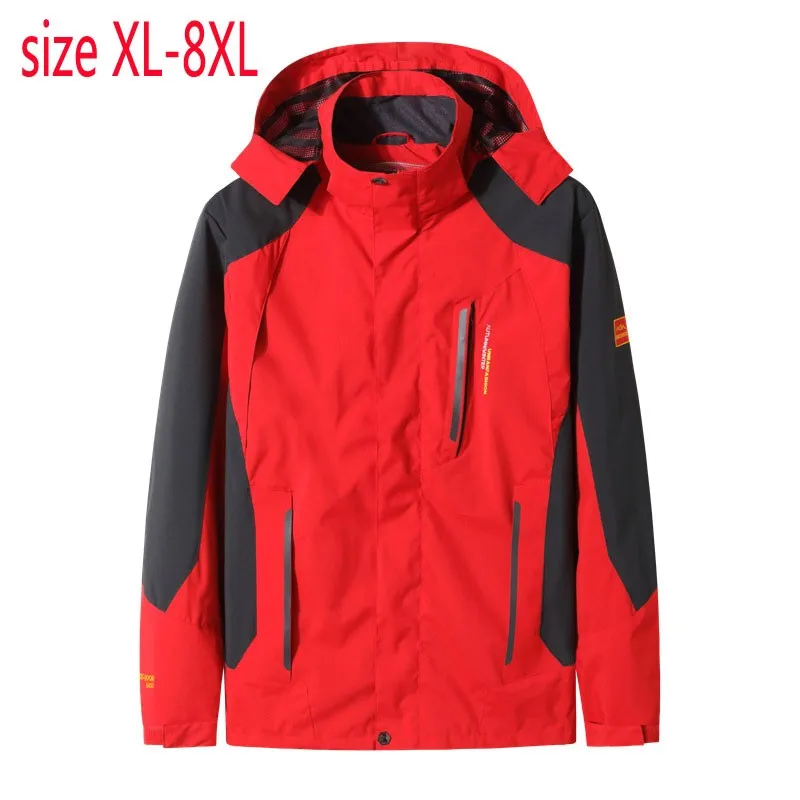 

New Arrival Fashion Super Large Spring And Autumn Men Oversized Waterproof And Breathable Casual Jackets Coats Plus Size L-8XL