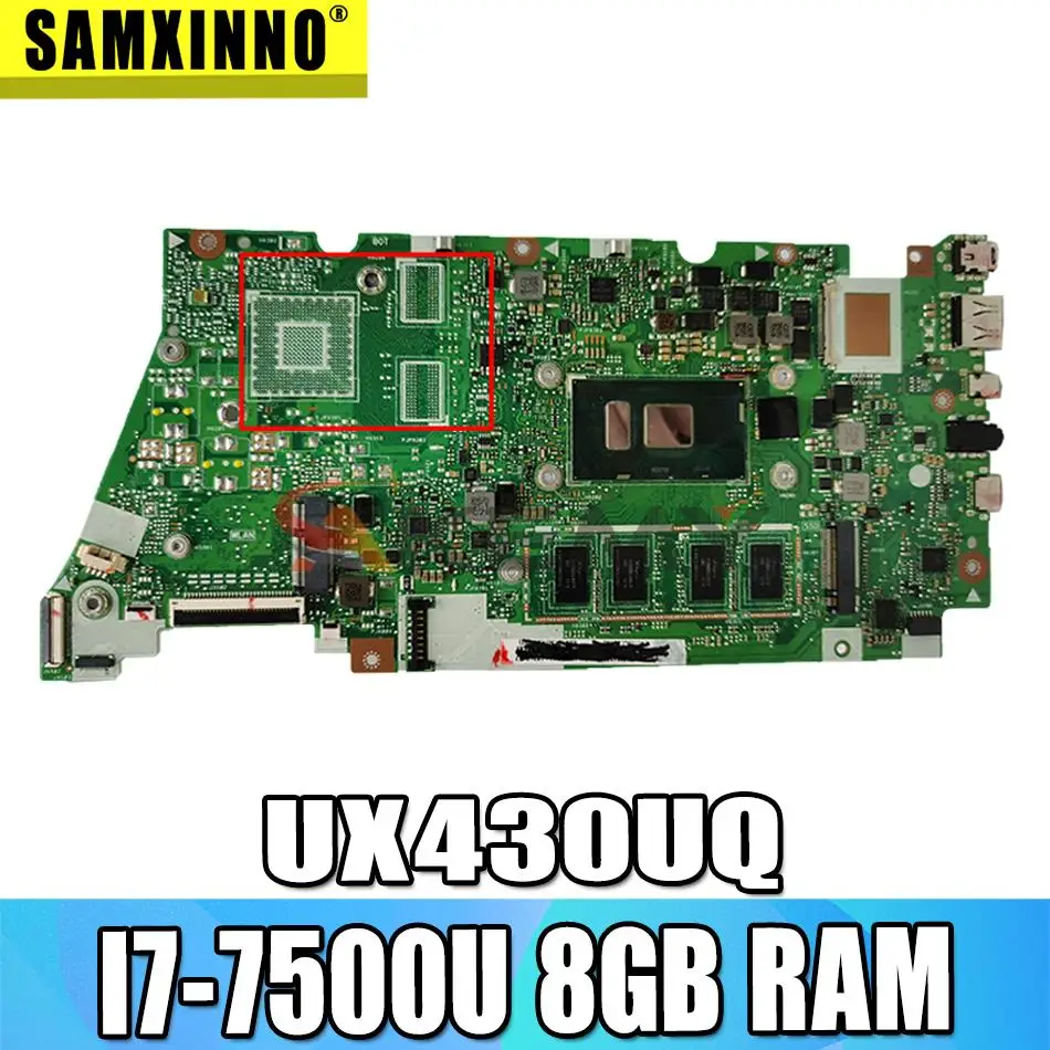 

AKemy UX430UQ notebook Motherboard For ASUS UX430UV UX430UN UX430UQ UX430UQK Laotop Mainboard I7-7500U 8GB RAM tested full 100%