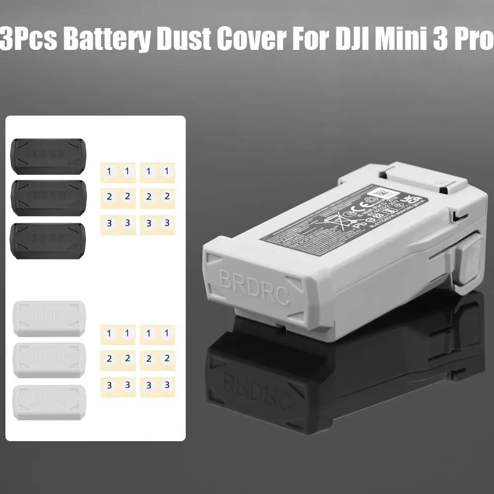 

3Pcs Battery Protective Cover for DJI Mini 3 pro Drone Dust Proof Anti-touch Protector Cover For Mini 3 Pro Accessories