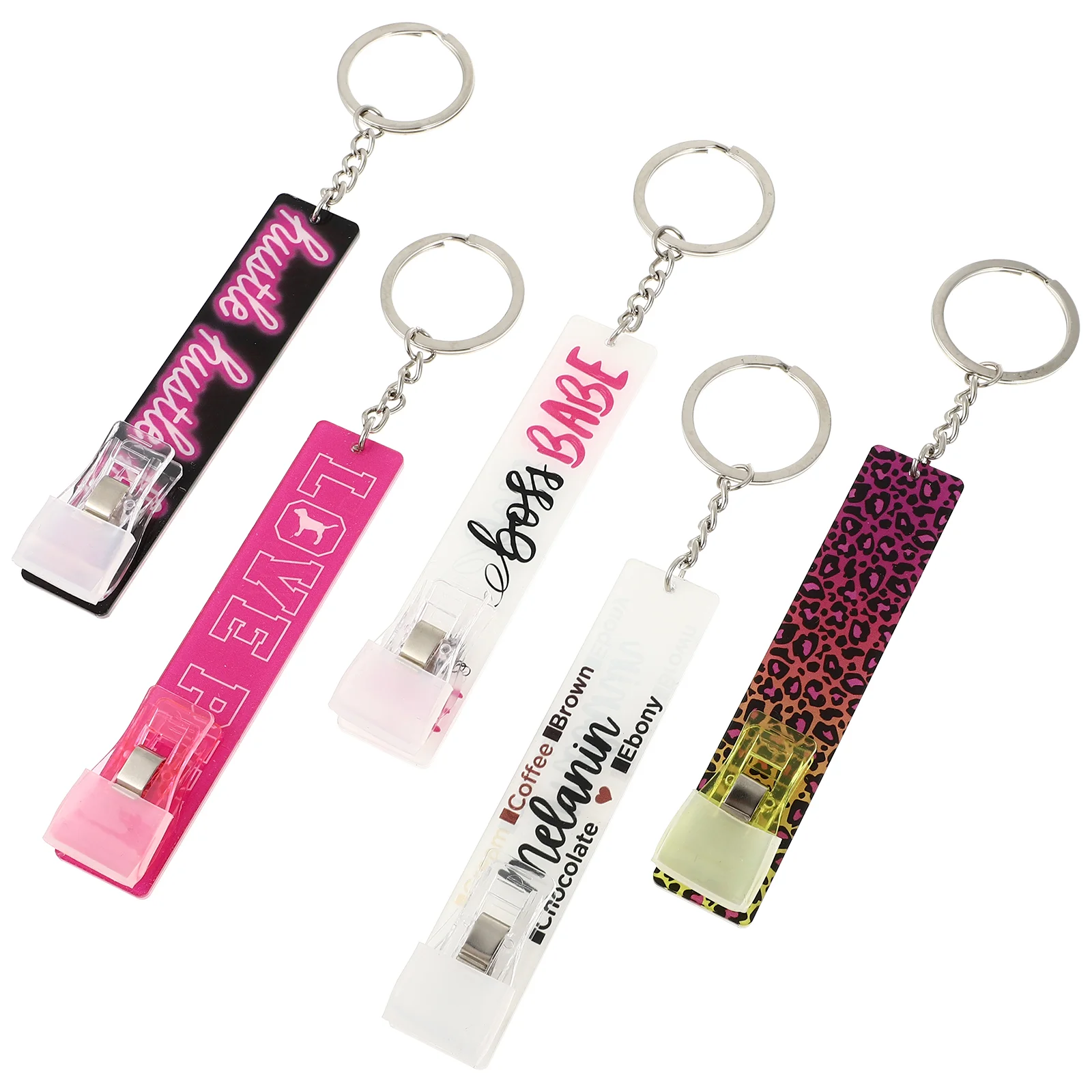 

5Pcs ATM Contactfree Extractors Tweezers Key Chain for with Long Nails