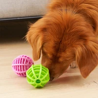 8cm dog toys interactive rubber balls for small large dogs hollow treat ball chewing toy tooth cleaning training dog accessories
