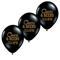 10pcs cheersbeers to 21 30 40 50 years wedding anniversary 10inch latex balloons adults aged birthday party decor supplies